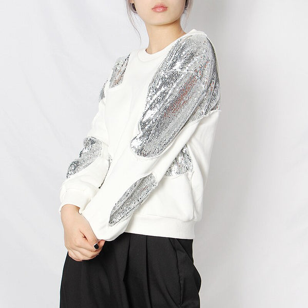 White store sequin sweatshirt