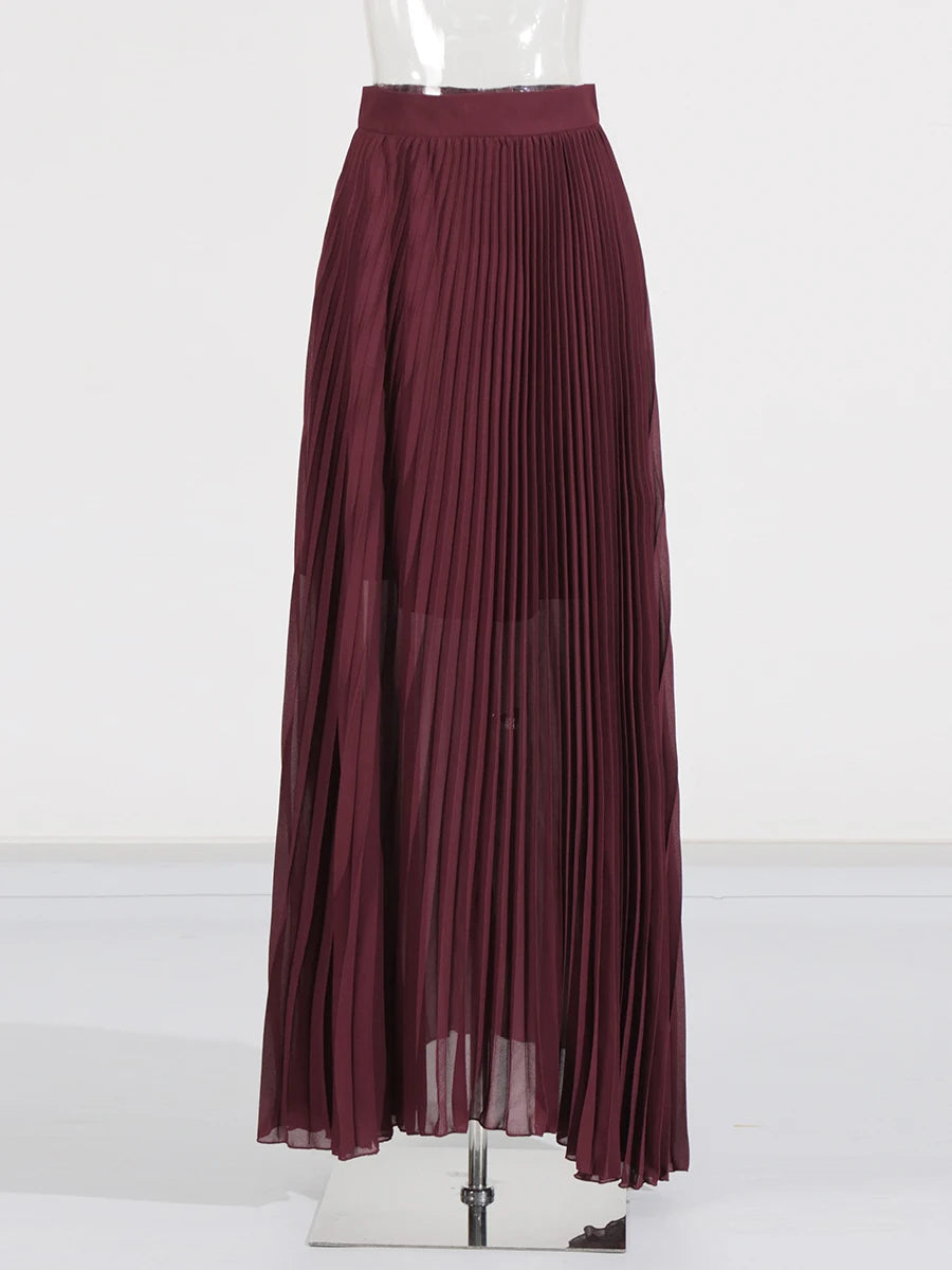 Burgundy Skirt | Zaia Atelier