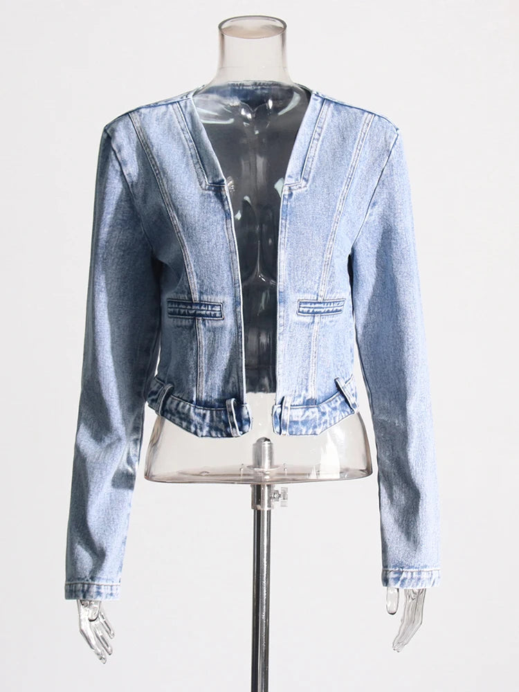 Zalia Ateler | Short Denim Jacket | Chic Denim