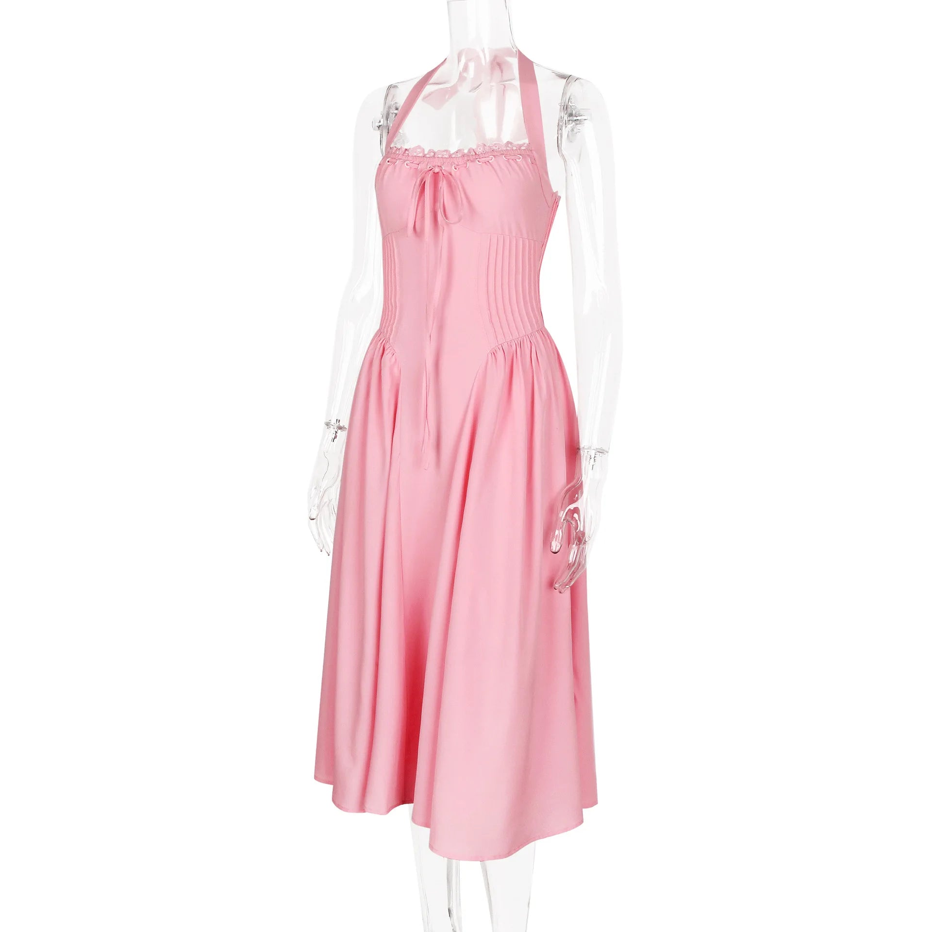 Zalia Atelier Drop Waist Pink Dress