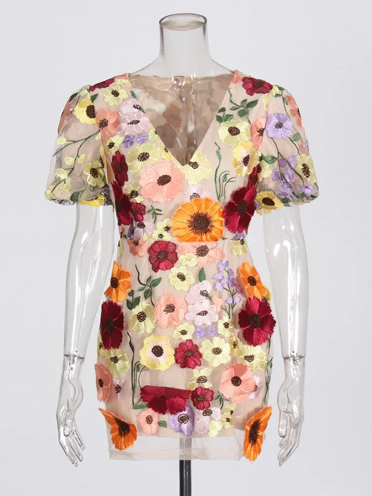 Floral Embroidery Mini Dress | Elliatt Dupe Dress