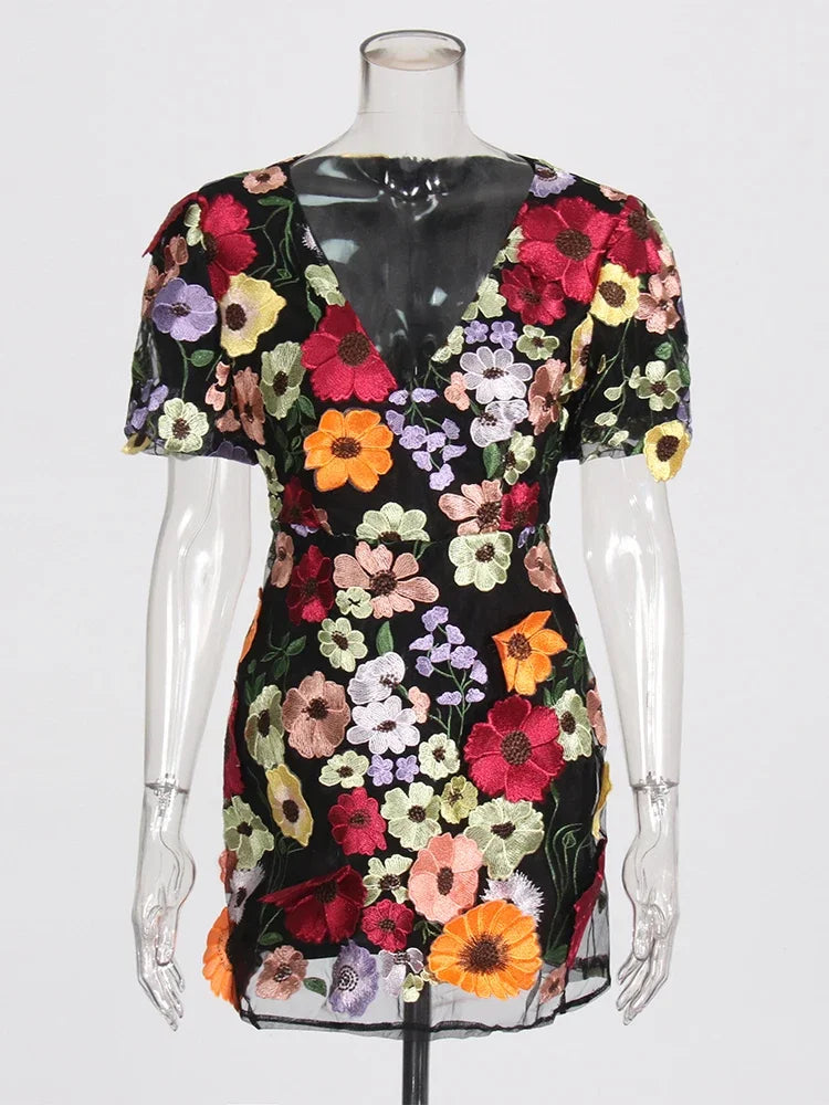 Floral Embroidery Mini Dress | Elliatt Dupe Dress