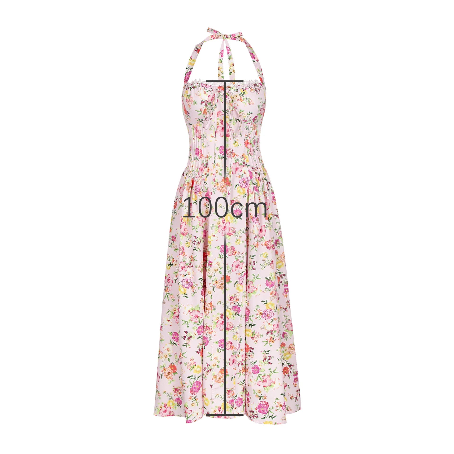 Print Pattern Halter Dress