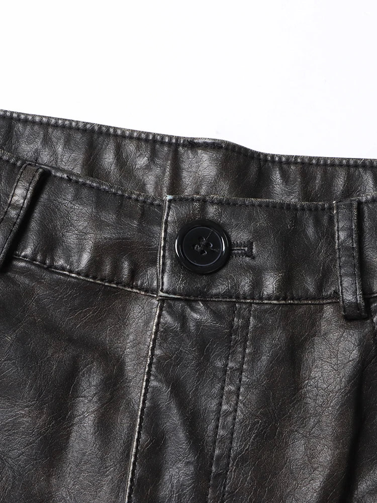 Leather Cargo Pants