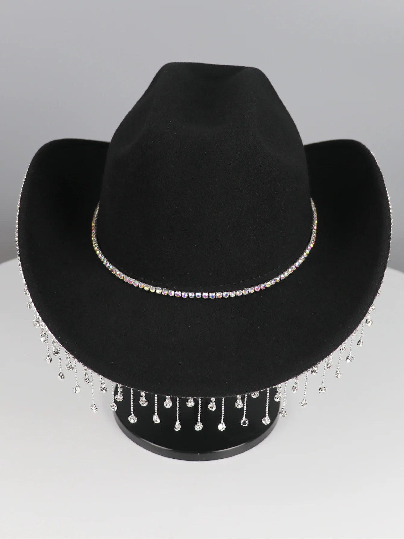 Rhinestone Fringe Hat