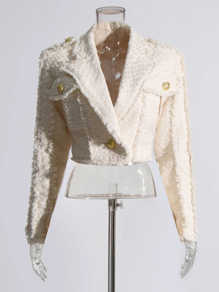 Zalia Atelier | Cream Tweed Blazer