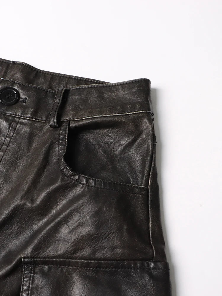 Leather Cargo Pants