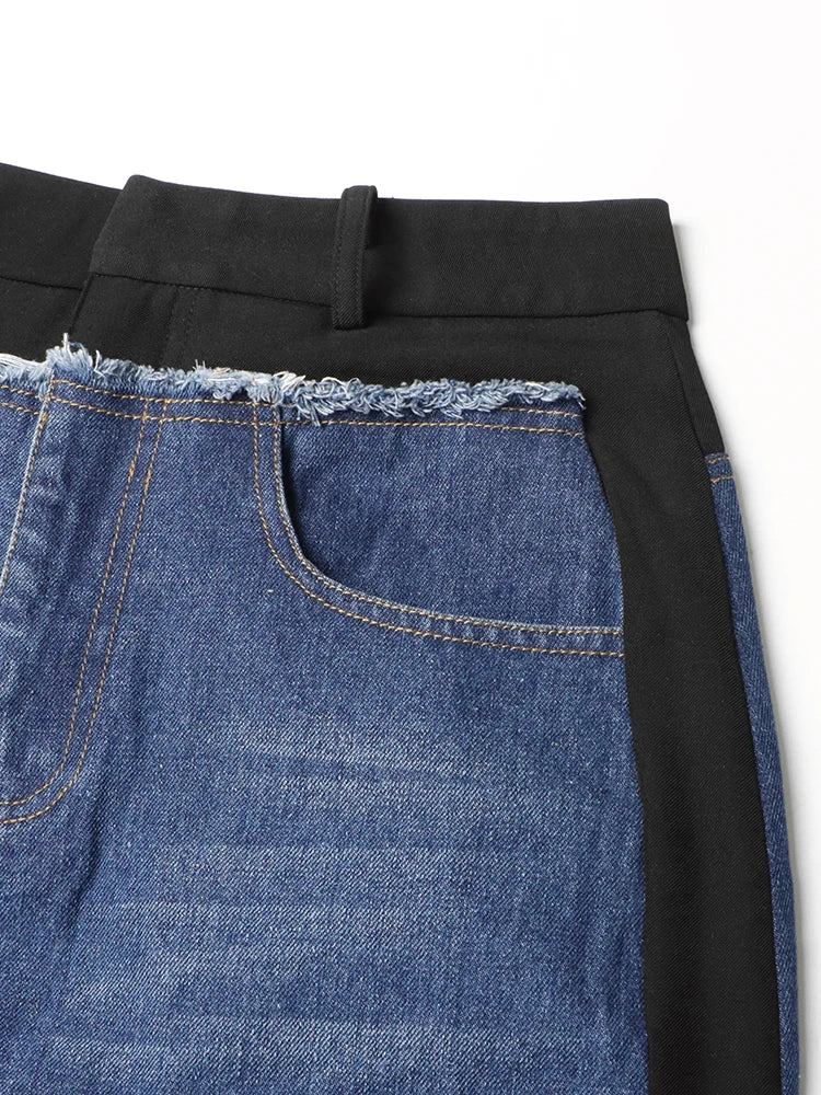 Denim Skirt with Split