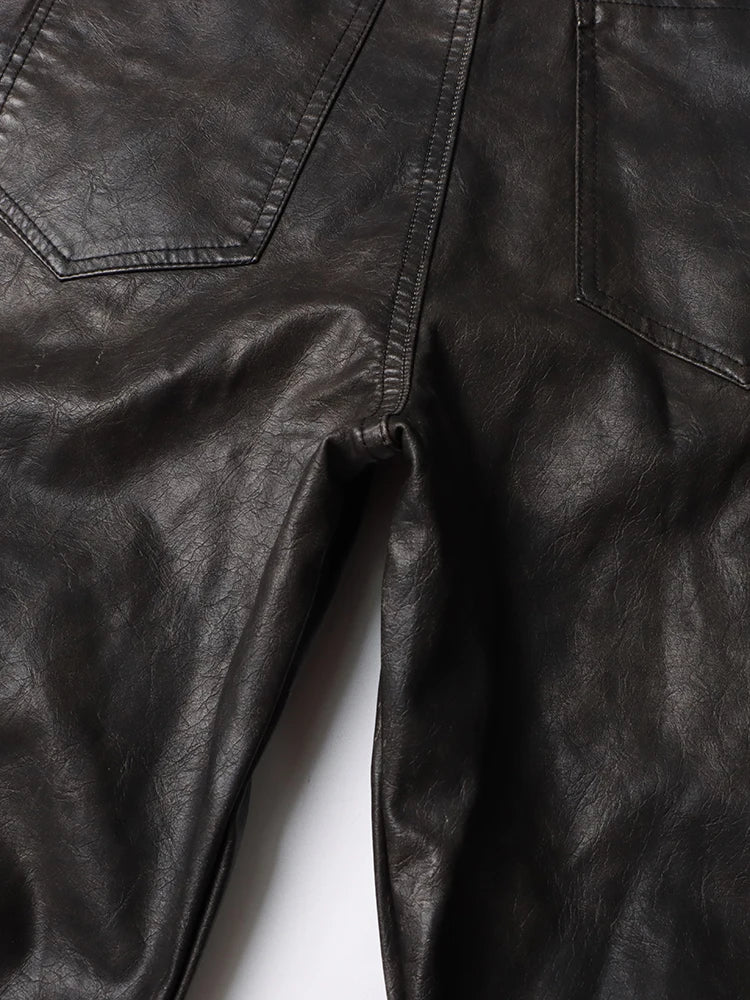 Leather Cargo Pants