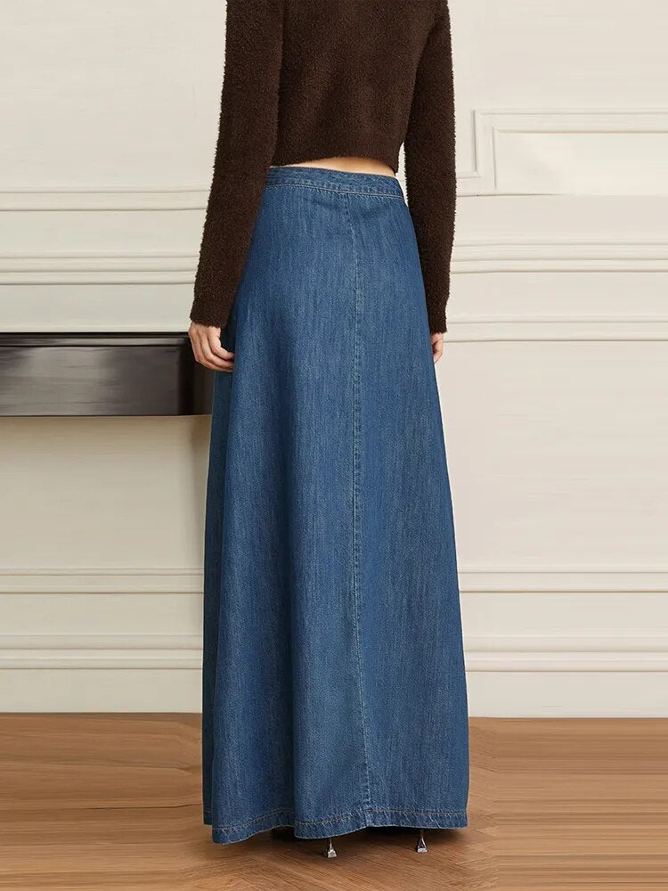 Maxi Denim Skirt | Chic Style Fashion | Zalia Atelier