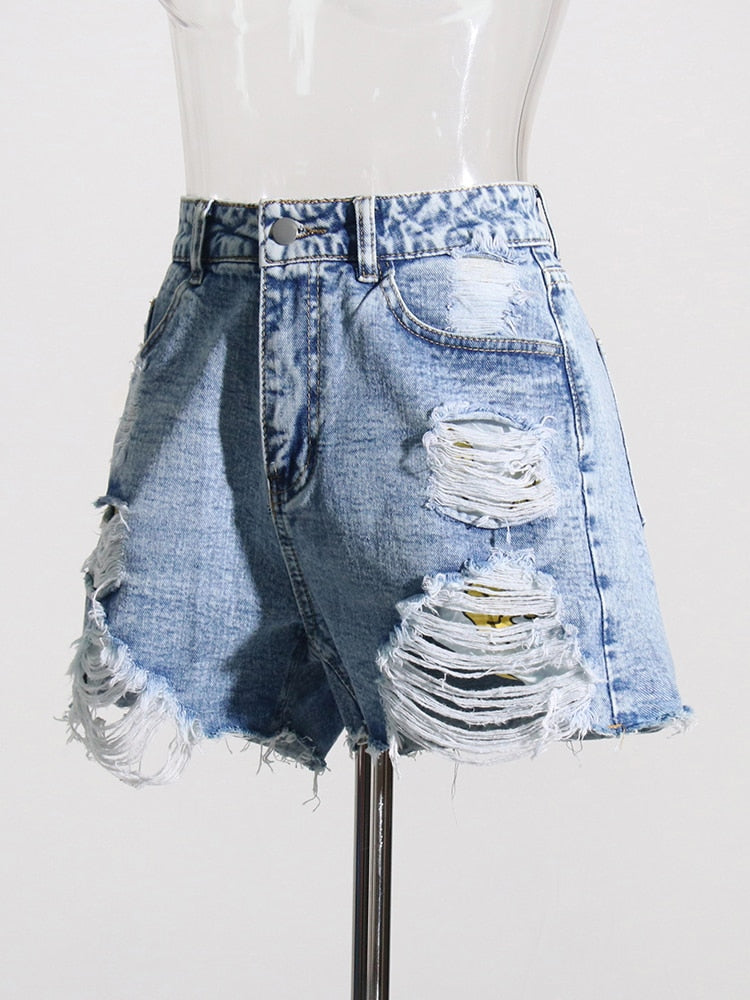 Cut Off Denim Shorts for Women Frayed Distressed Jean Short Cute Mid Rise  Ripped Hot Shorts Comfy Stretchy with Strappy - Walmart.com