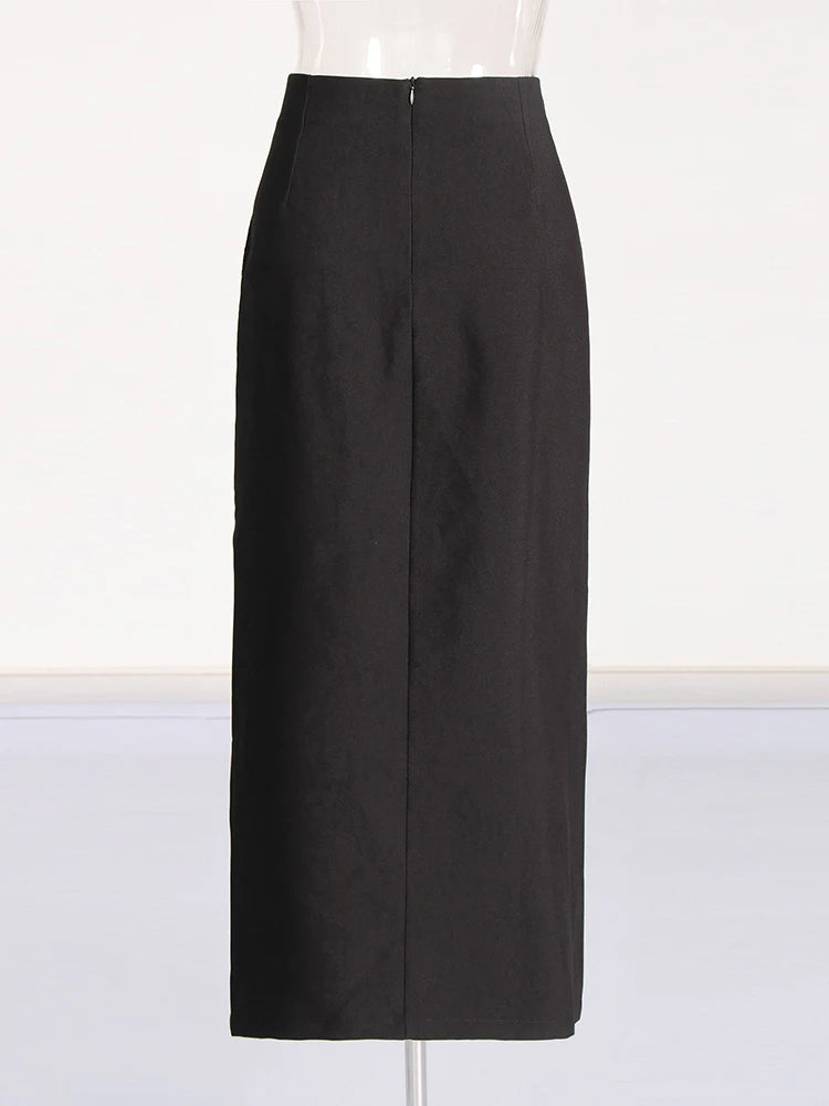 High Split Midi Skirt