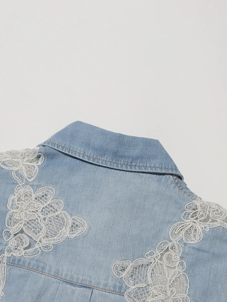 Denim and Lace Shirt