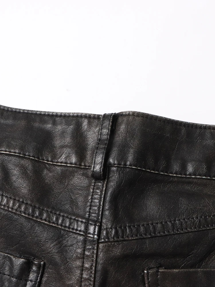 Leather Cargo Pants