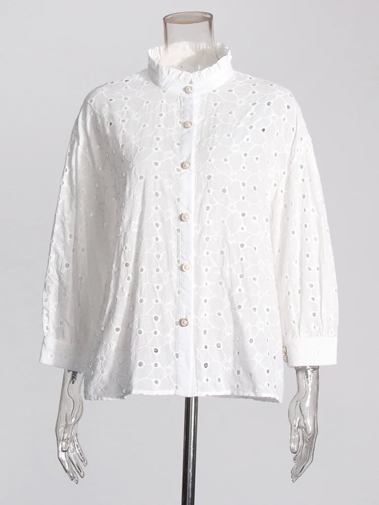 Embroidered White Shirt