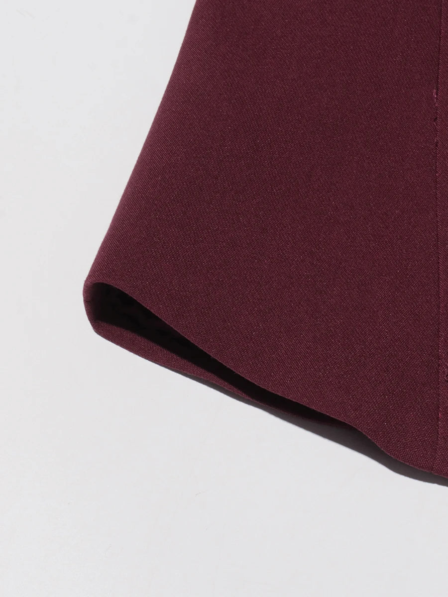 Burgundy Top and Skirt Set