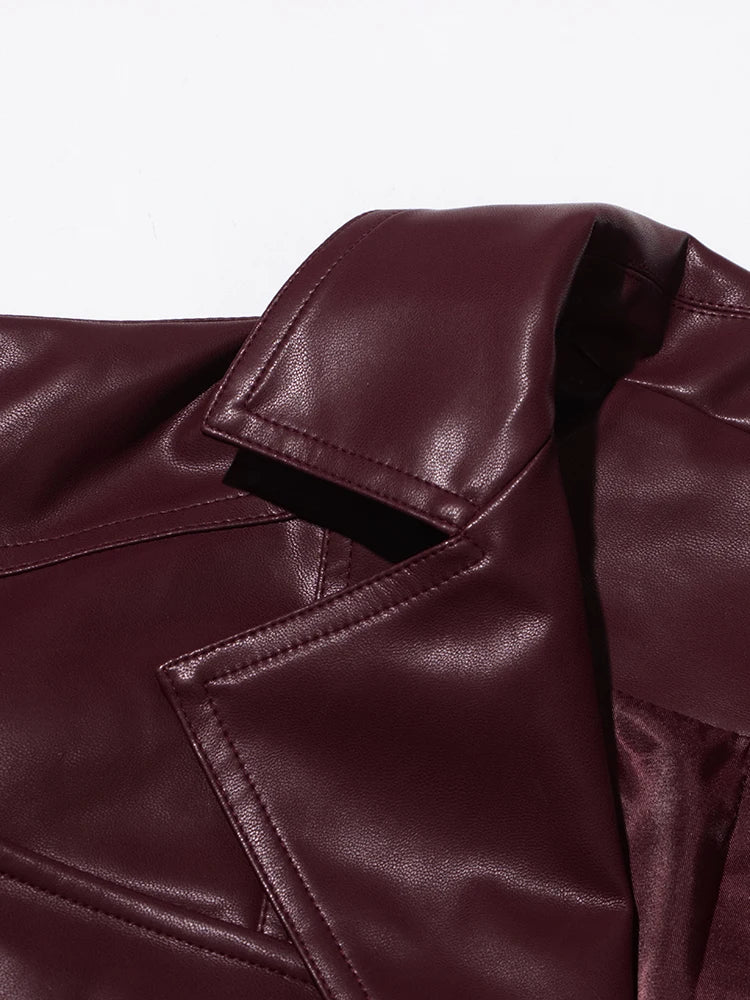 Wine Red Leather Jacket