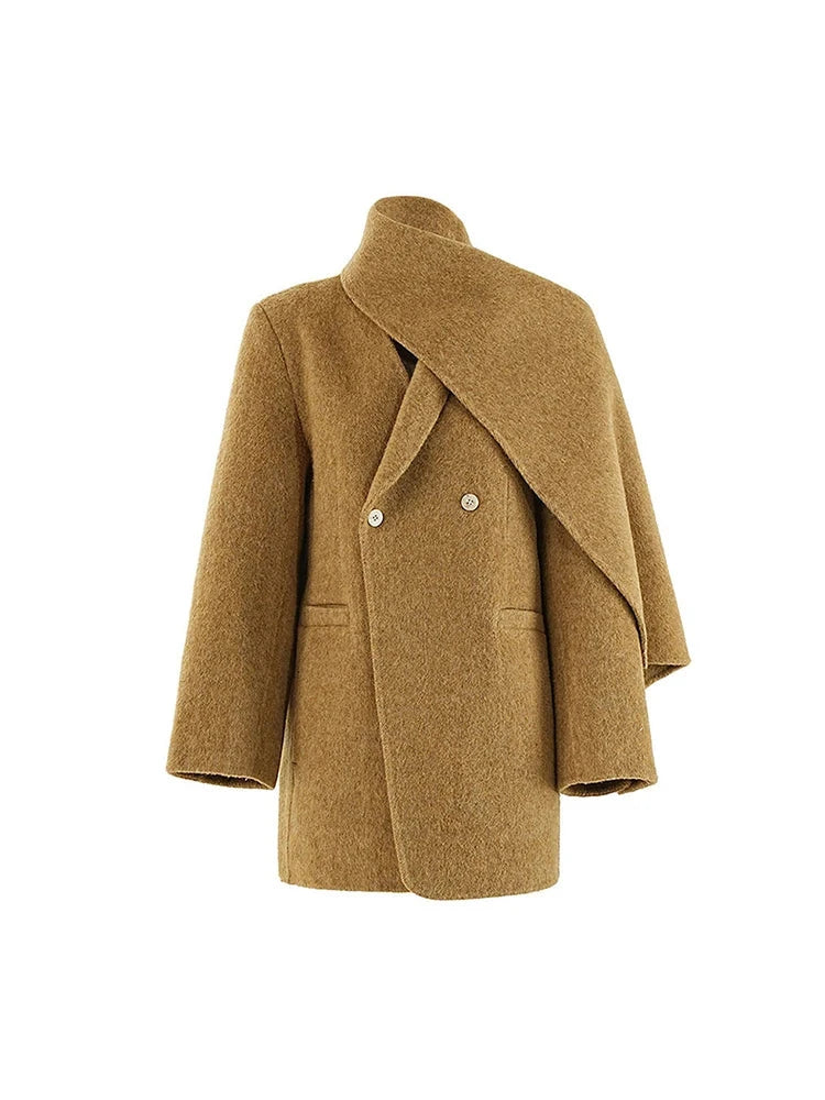 Scarf Collar Coat