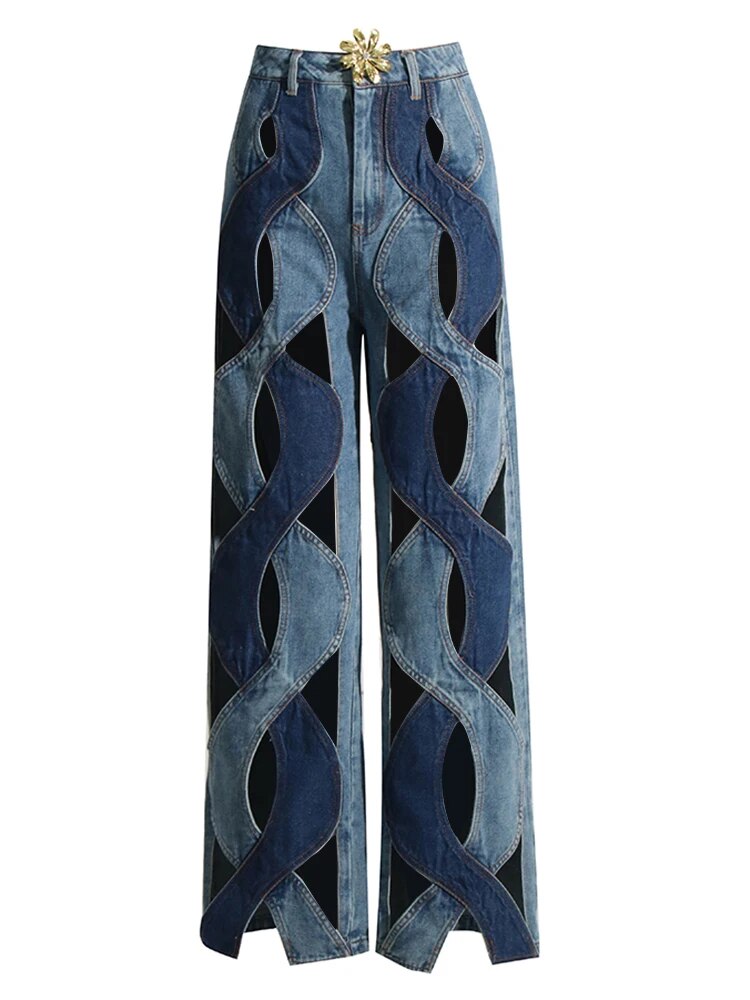 Patchwork Denim Pants | Zalia Atelier