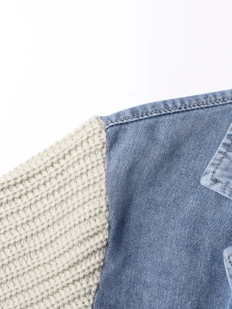 Knit and Denim Jacket