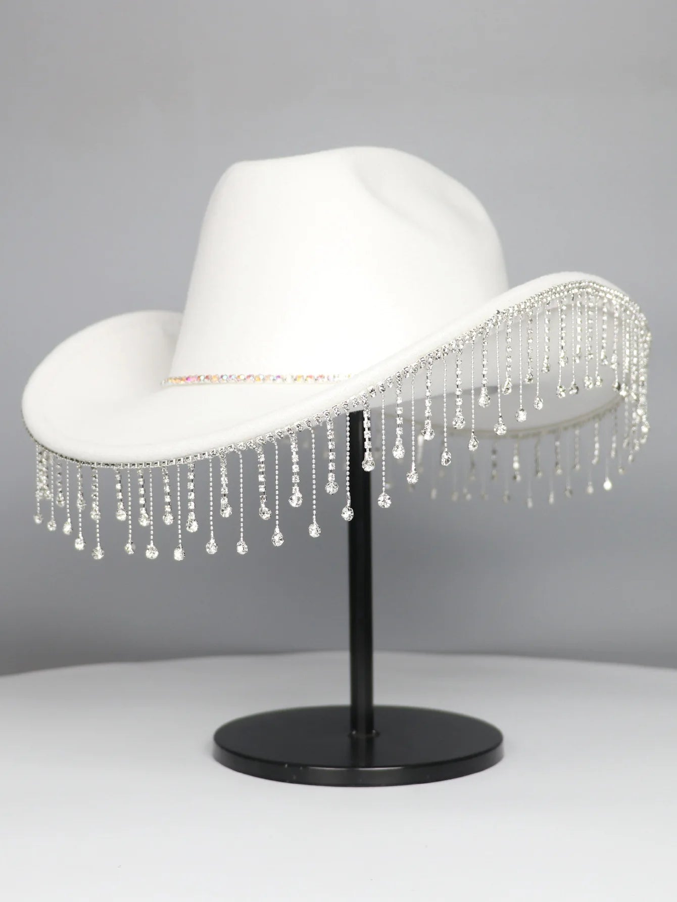 Rhinestone Fringe Hat