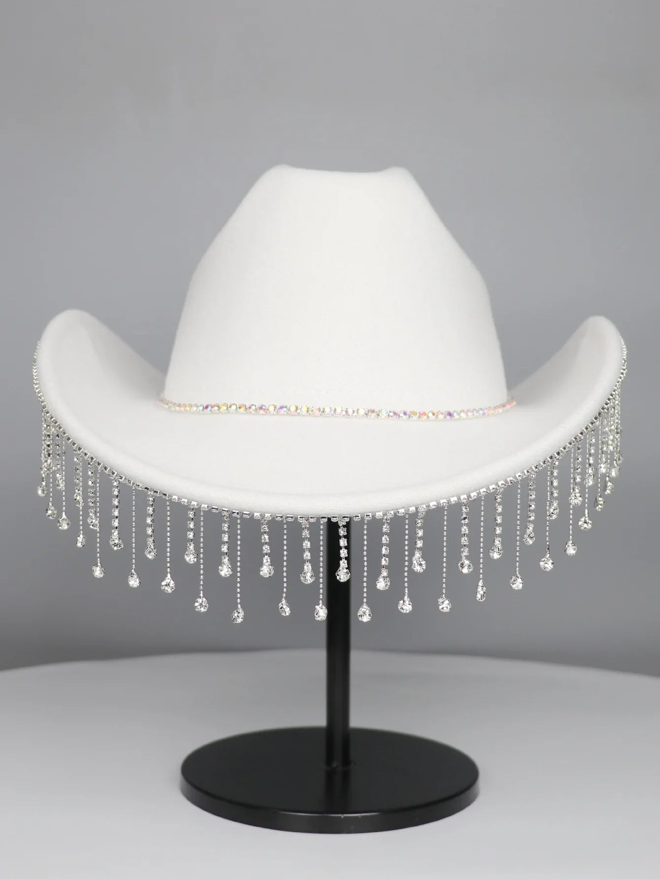 Rhinestone Fringe Hat