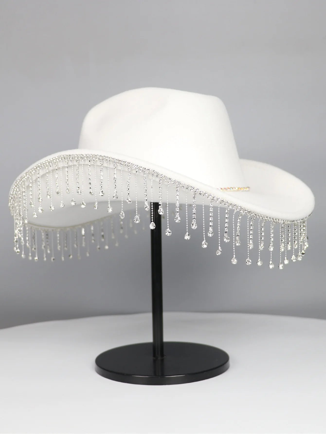 Rhinestone Fringe Hat