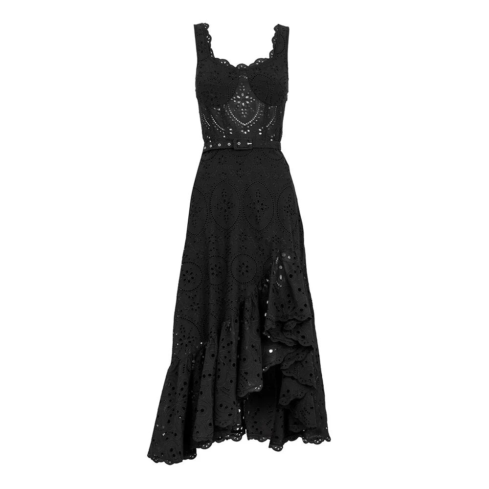 Broderie Midi Dress