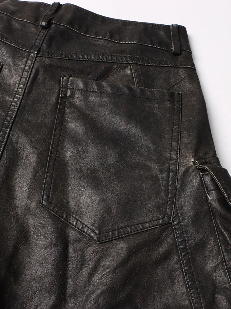 Leather Cargo Pants