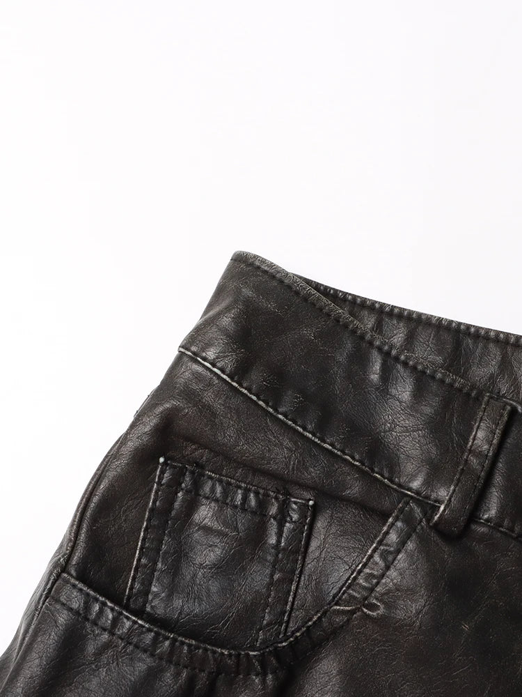 Leather Cargo Pants