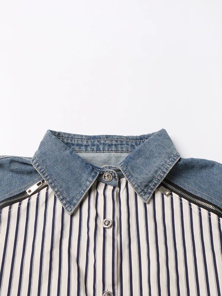 Denim Patchwork Shirt