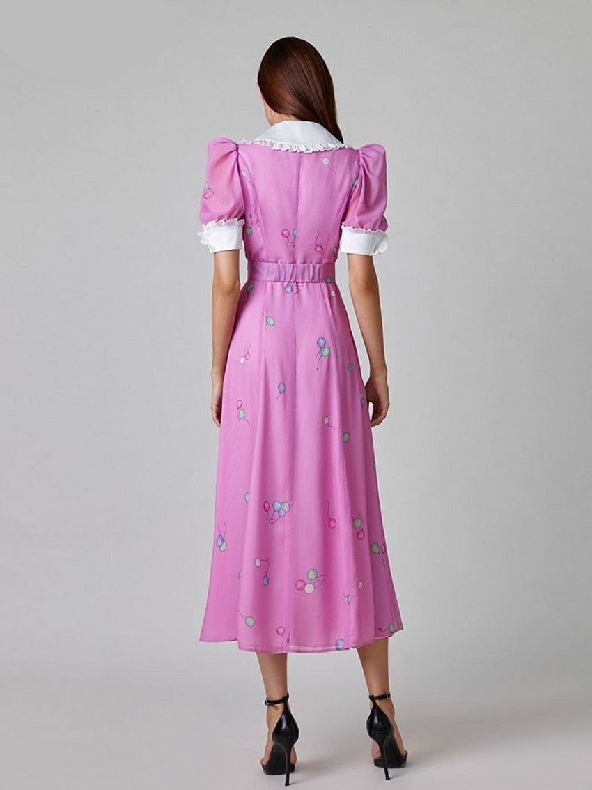 Doll Collar Midi Dress