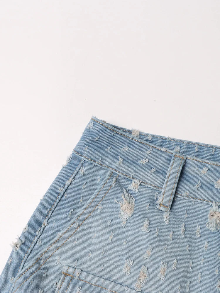 Denim Cargo Pants