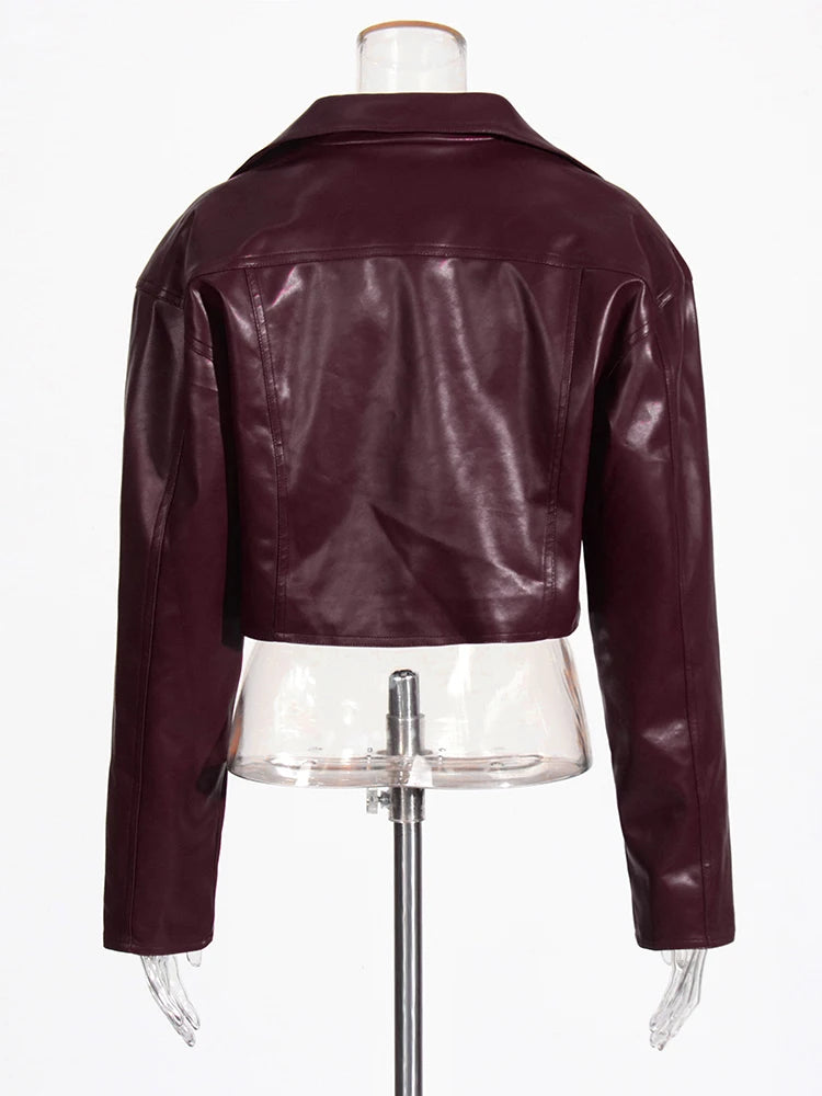 Wine Red Leather Jacket