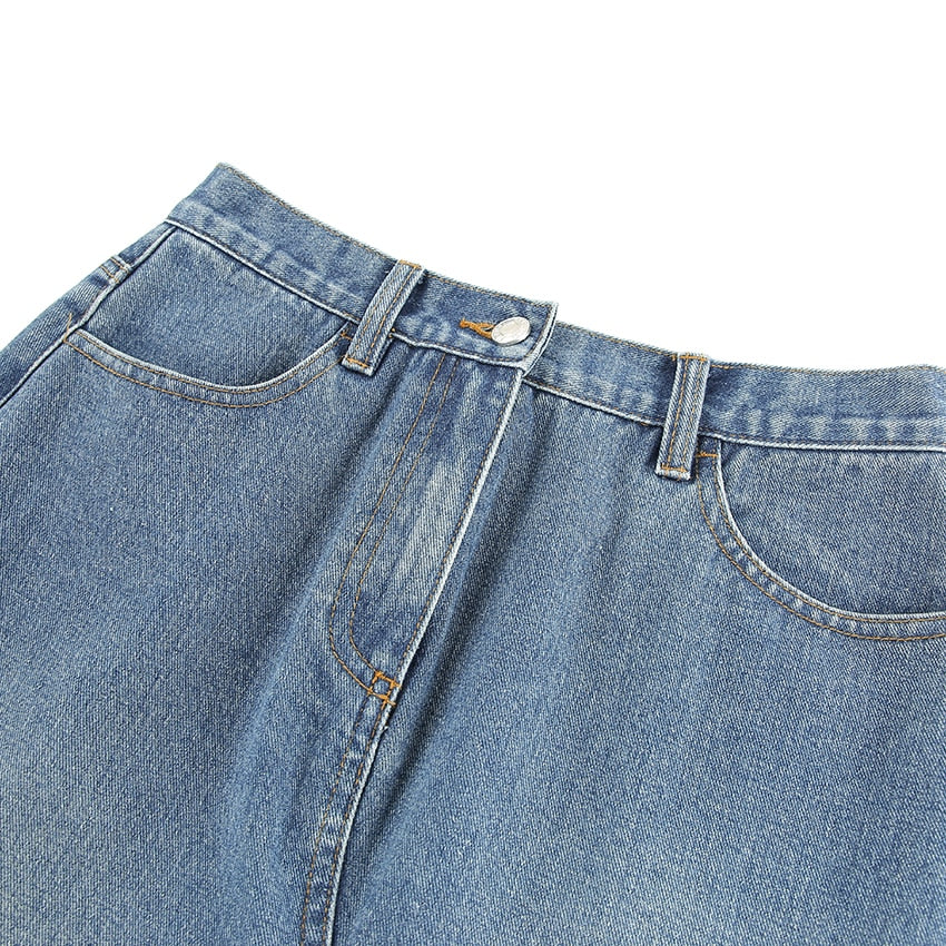 High Waist Denim Skirt