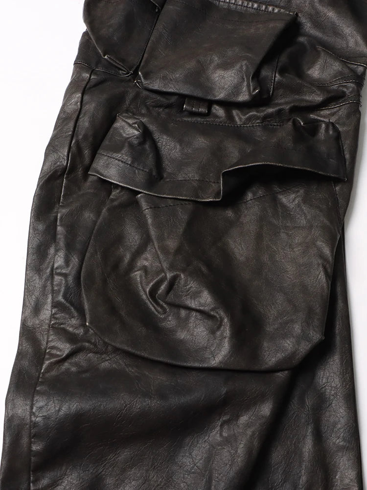 Leather Cargo Pants