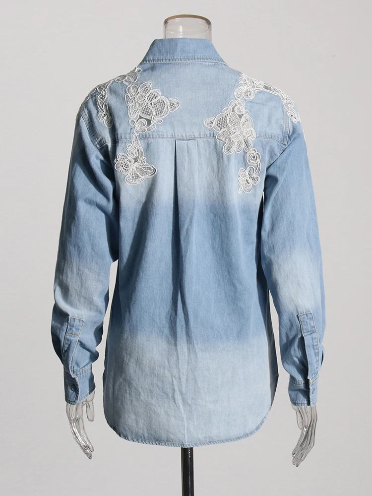 Denim and Lace Shirt