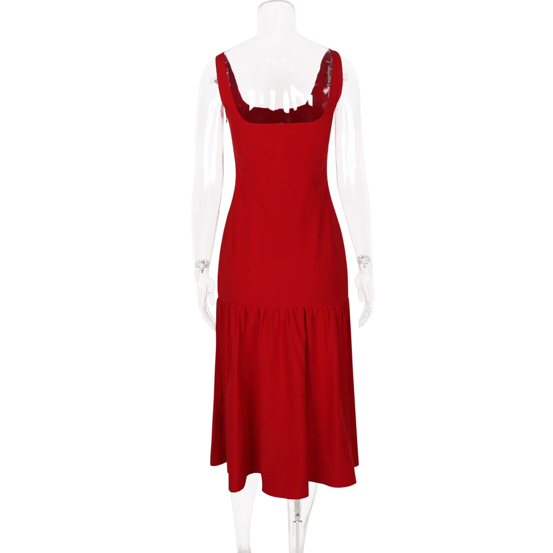 Red Drop Waist Dress