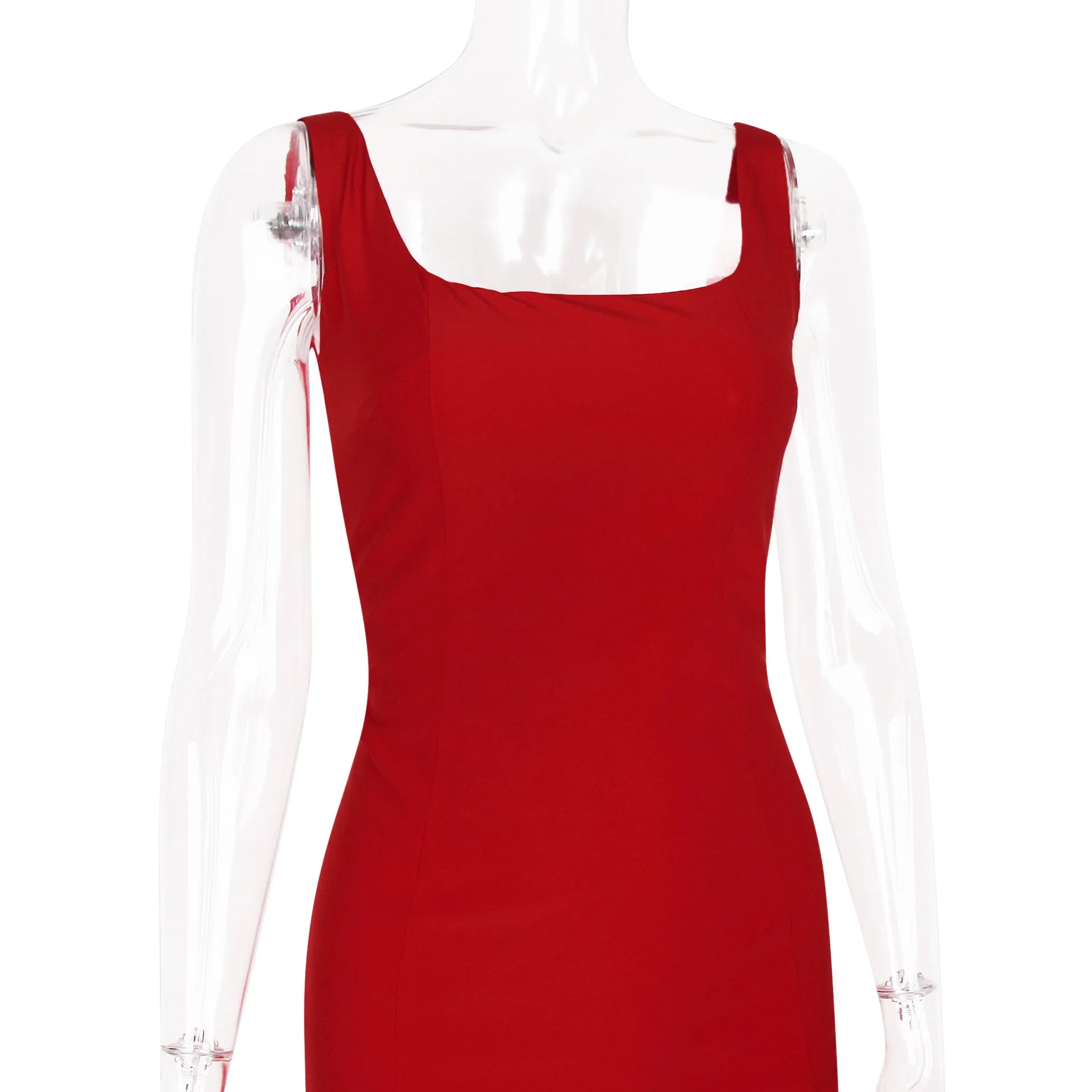 Red Drop Waist Dress