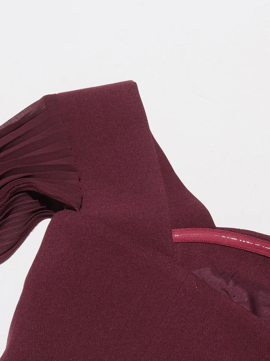 Burgundy Top and Skirt Set