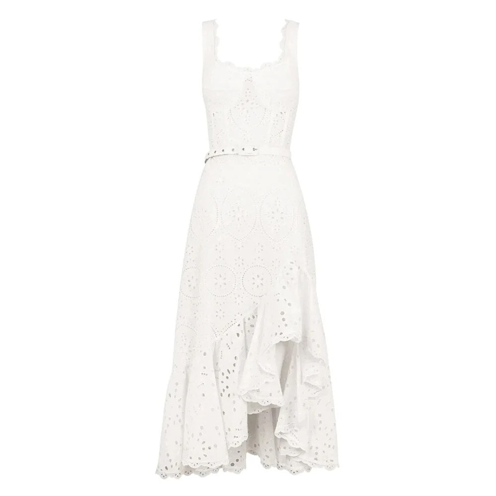 Broderie Midi Dress