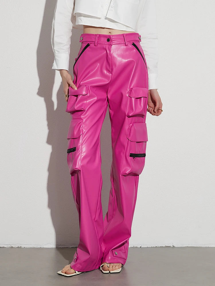 Judy Blue Tanya Control Top Faux Leather Pants in Hot Pink – Macoma Boutique