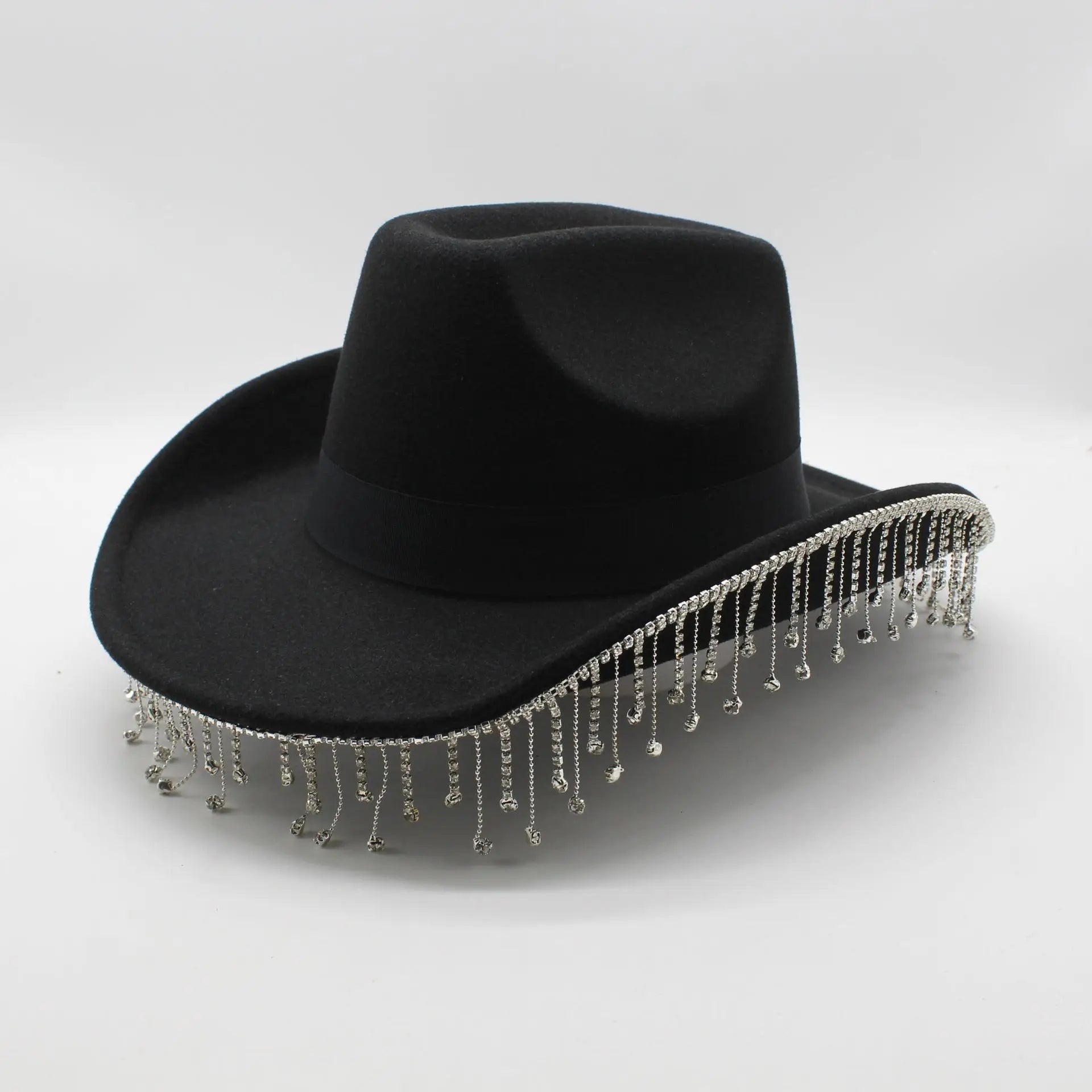 Rhinestone Fringe Hat