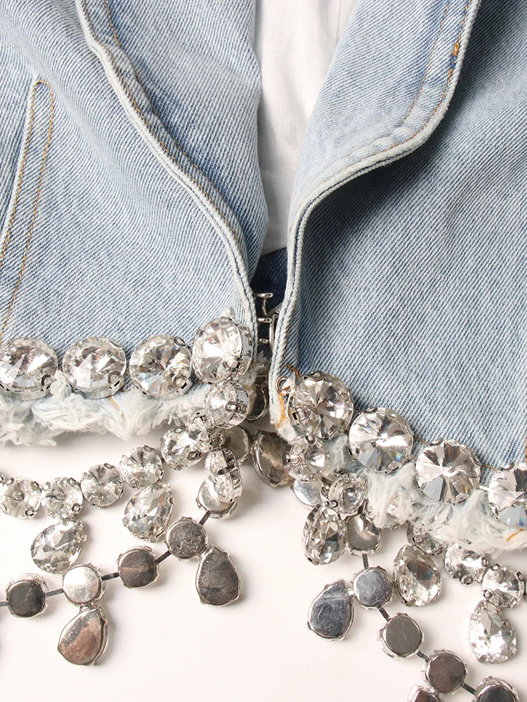 Rhinestone Denim Jacket