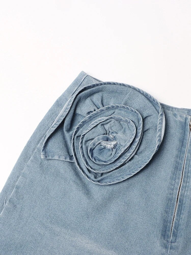 Flower Applique Jeans