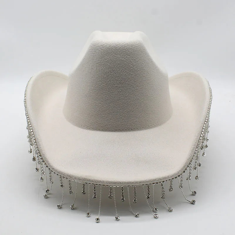 Rhinestone Fringe Hat