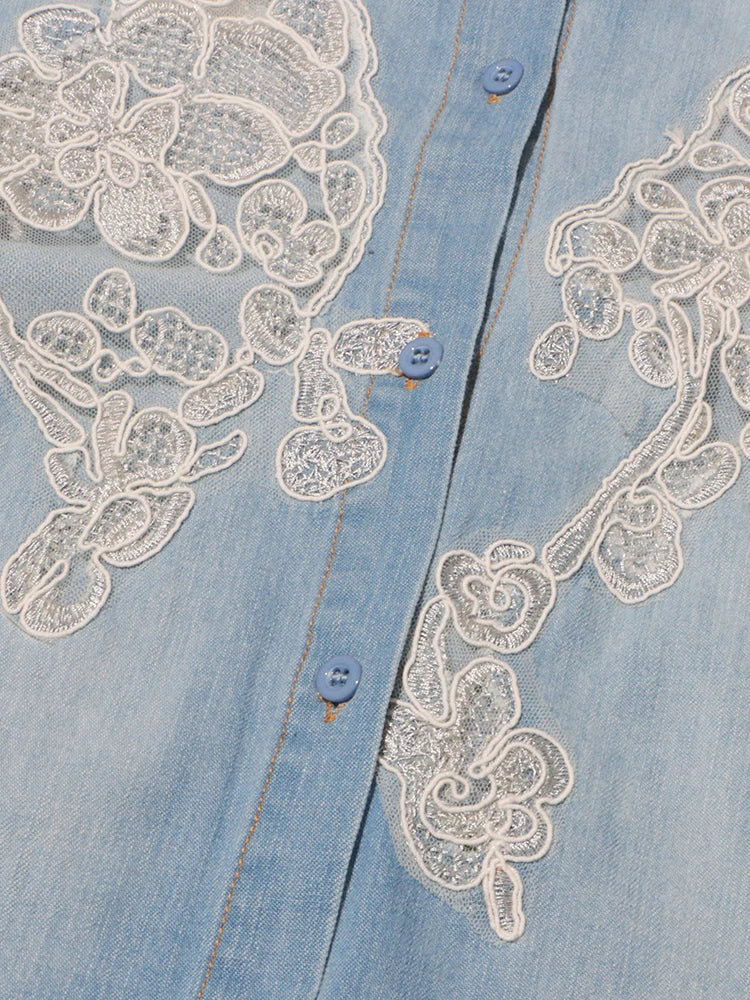 Denim and Lace Shirt