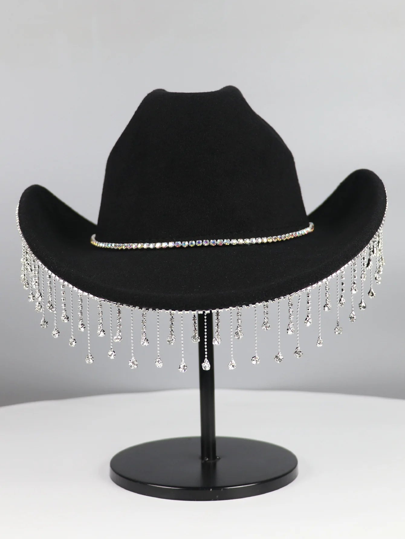 Rhinestone Fringe Hat