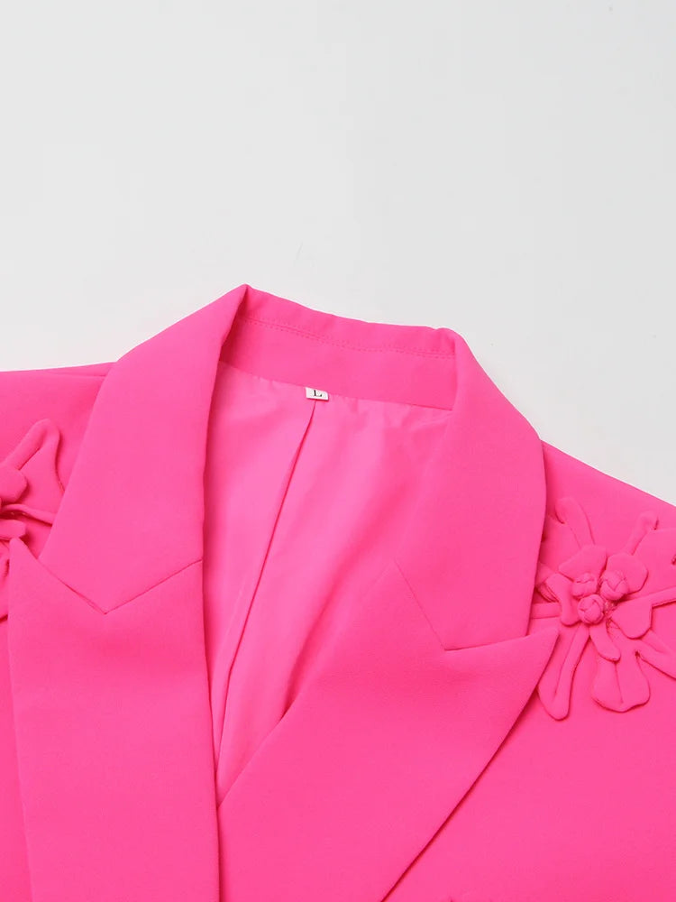 Flower Applique Blazer