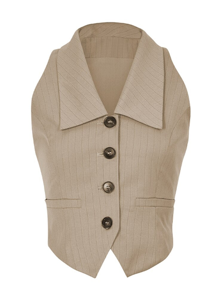 Lapel Vest Top